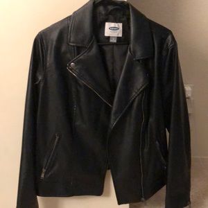 Large leather jacket
